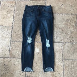 Just Black USA distressed jeans w/ raw hem